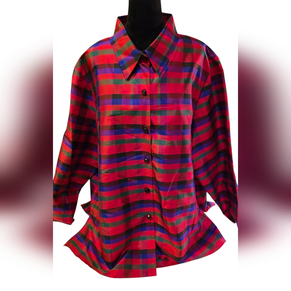 Appleseeds 24W Silk Holiday Blouse